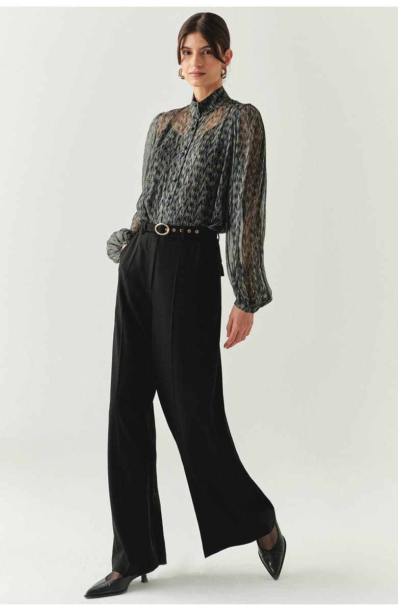 Exquise Nala Wide Leg Pocketed Pants, Alternate, color, Black