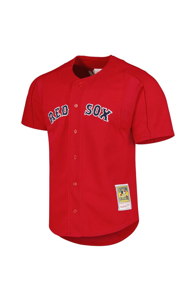 Mitchell & Ness Men's Mitchell & Ness Nomar Garciaparra Red Boston Red Sox Cooperstown Collection Mesh Batting Practice Button-Up Jersey, Alternate, color, 