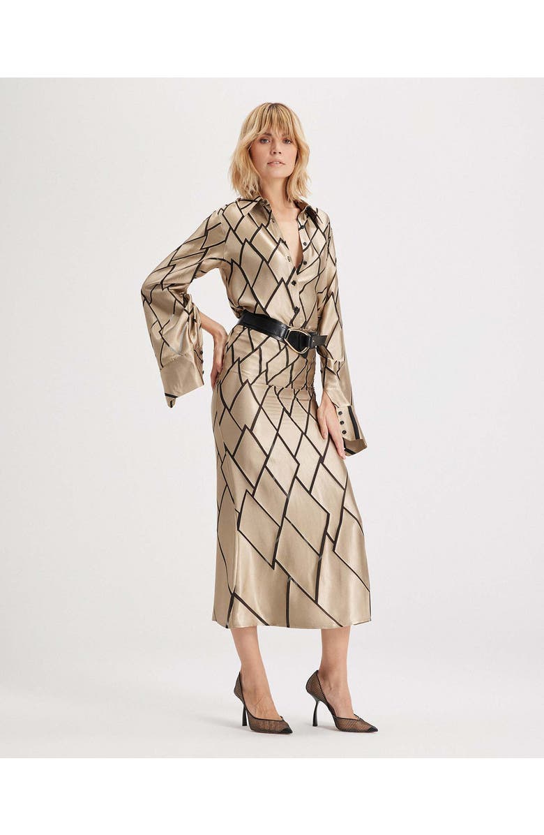 THEO The Label Theia Retro Burnout Boyfriend Shirt, Alternate, color, Sand