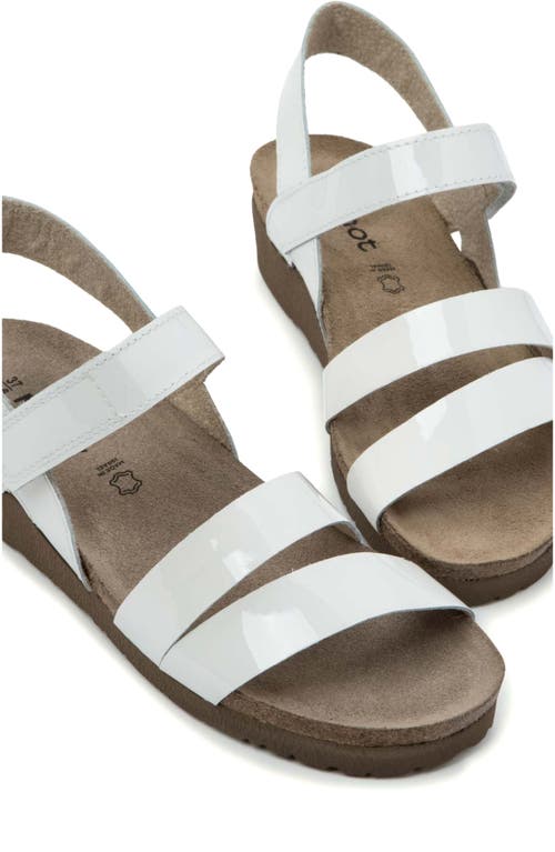 Naot 'kayla' Sandal In Porcelain Patent Leather