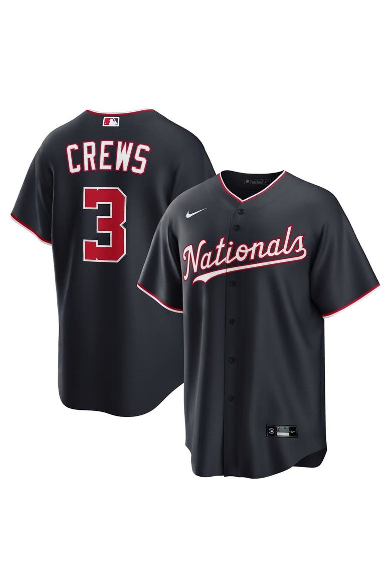Men's Nike Dylan Crews Navy Washington Nationals Alternate Replica Jersey, Alternate, color, Navy