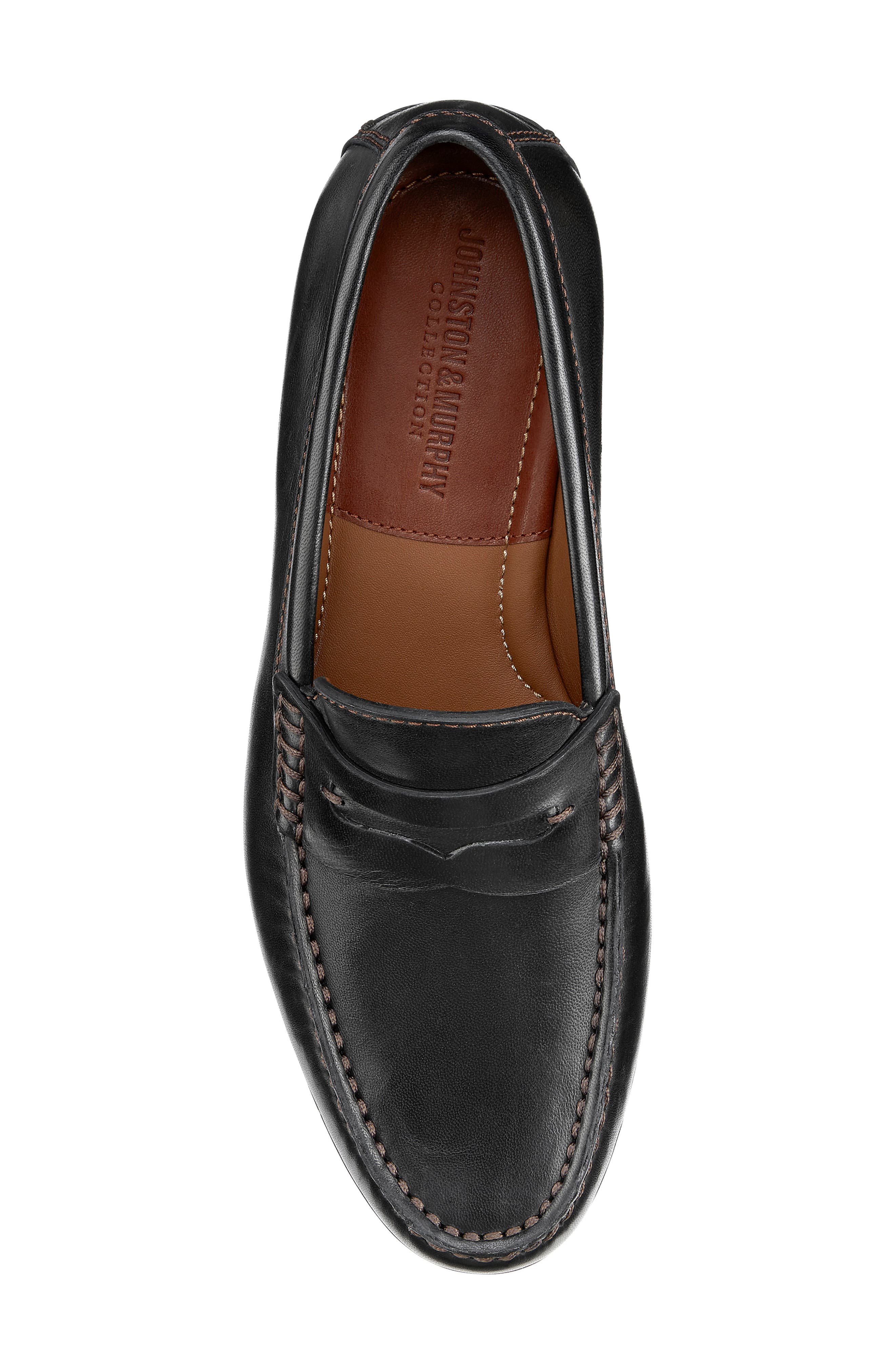Johnston & Murphy Baldwin Penny Loafer, Alternate, color, Black