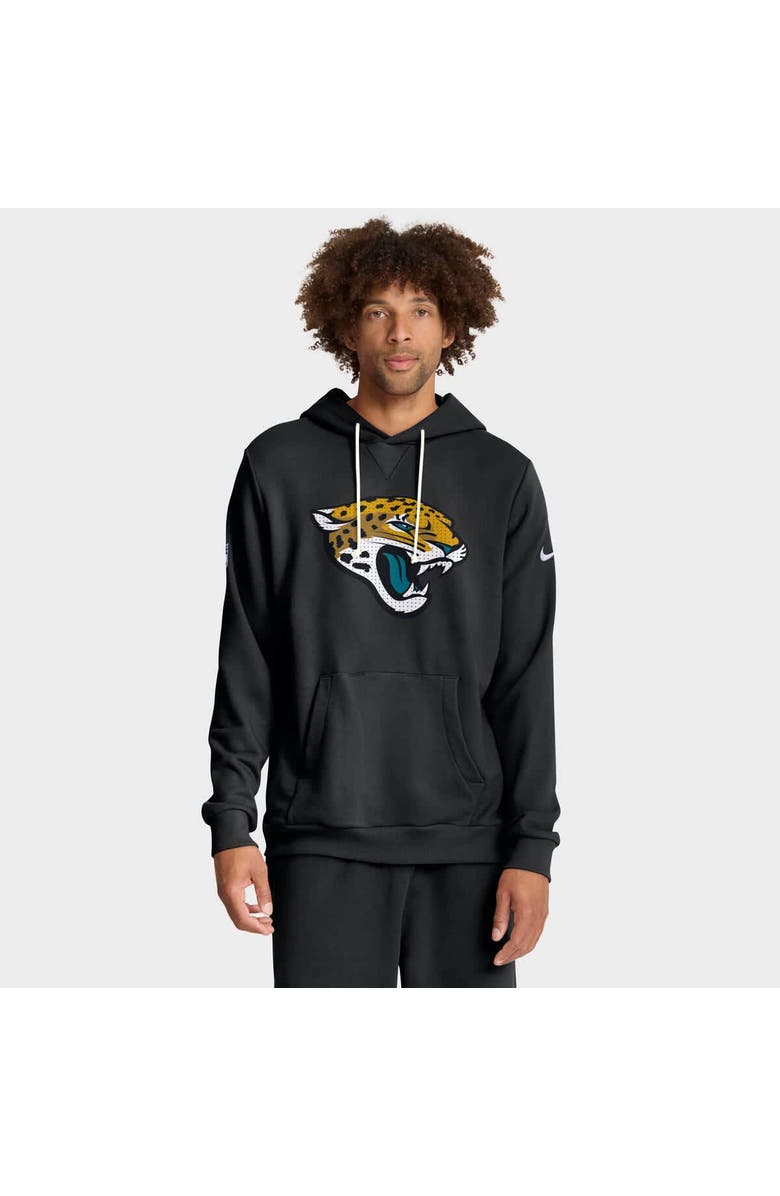 Nike Men's Nike Black Jacksonville Jaguars Sideline Standard Issue Initial Home Dri-FIT Hoodie, Main, color, Black