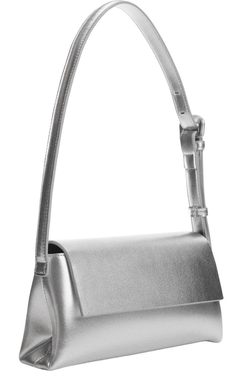 MANGO Metallic Faux Leather Shoulder Bag, Alternate, color,