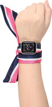 Posh Tech Stripe Silk Scarf 42mm/44mm Apple Watch 1/2/3/4 Band
