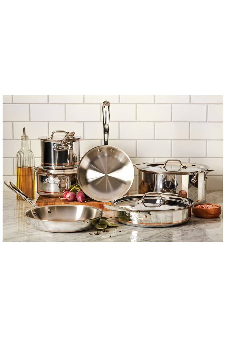 Copper Core 10-Piece Cookware Set, Alternate, color, STAINLESS STEEL