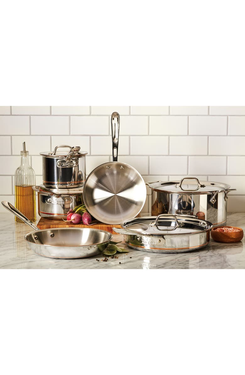 All-Clad Copper Core 10-Piece Cookware Set, Alternate, color, Stainless Steel