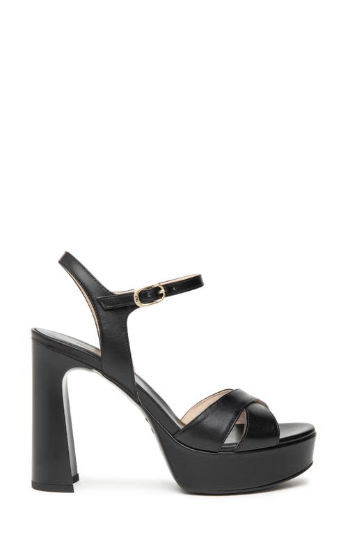 Nerogiardini Ankle Strap Platform Sandal In Black