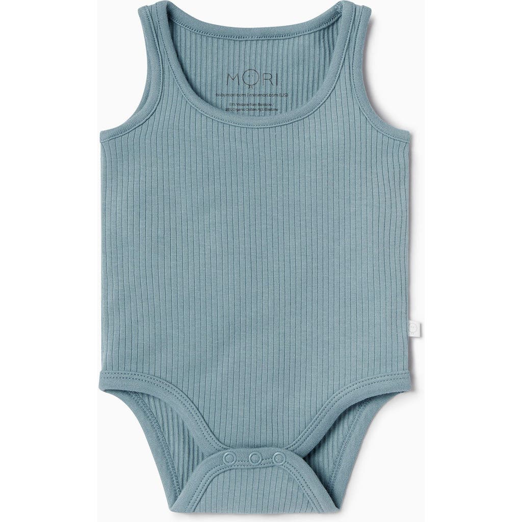 Mori Kids' Ribbed Sleeveless Bodysuit In Multi