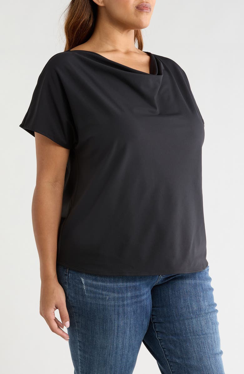 Lysse Ensley Cowl Neck Top, Alternate, color, Black