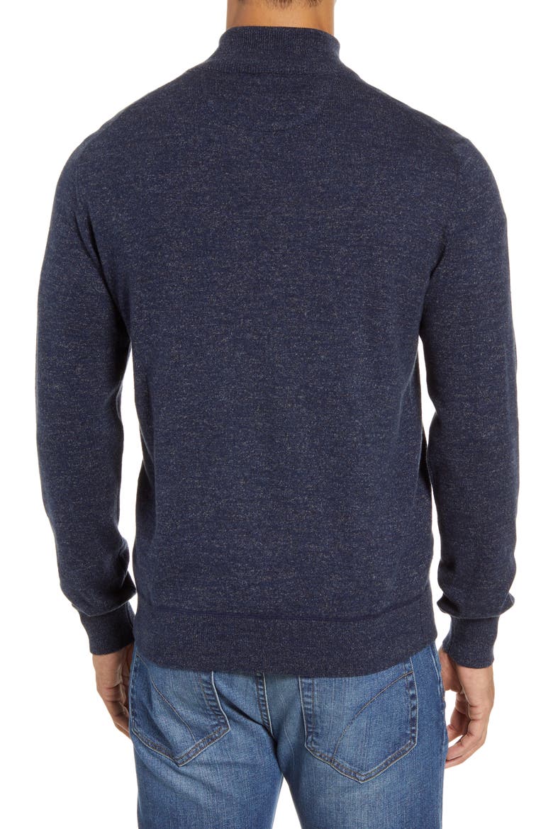 Sconset Half Zip Sweater, Alternate, color, NAVY HEATHER