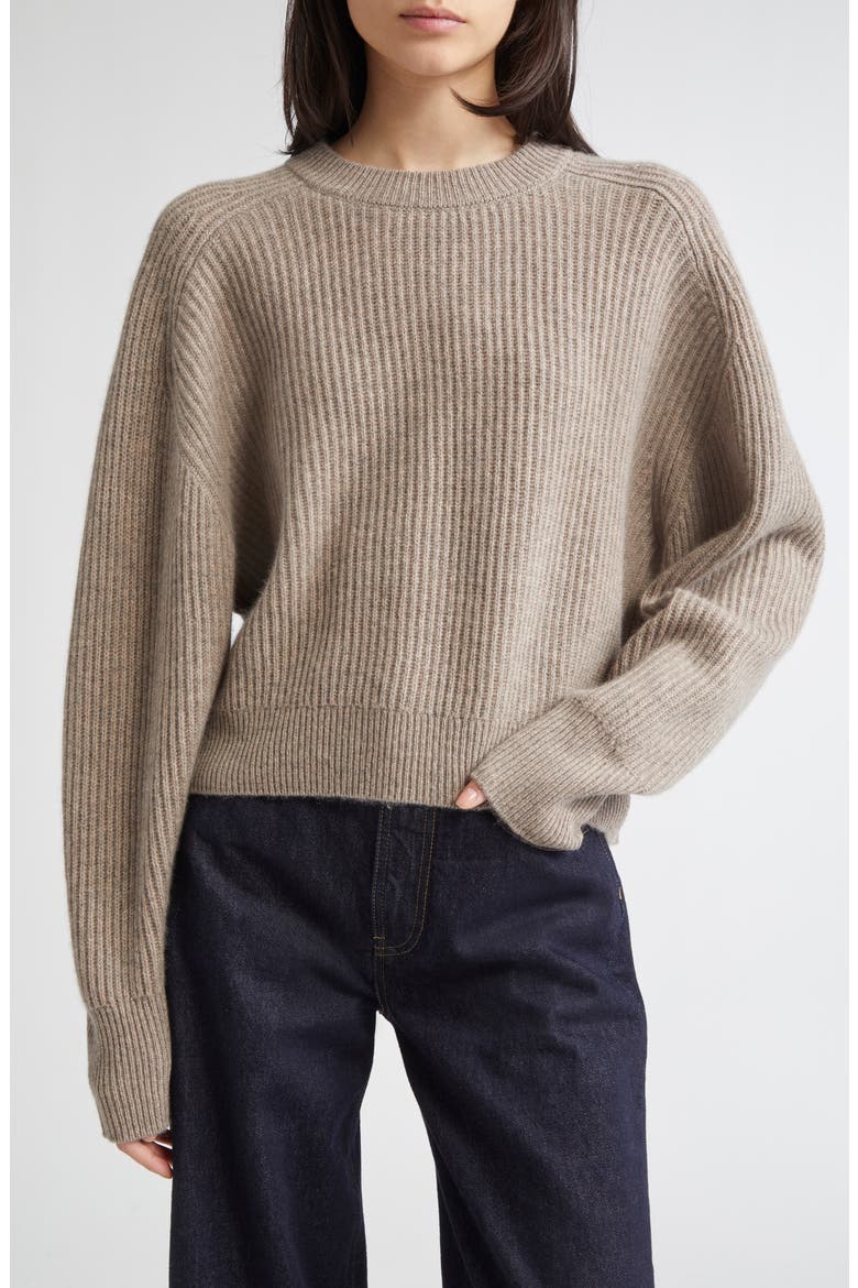 Berenice Oversize Cashmere Rib Sweater, Main, color, COAST BEIGE