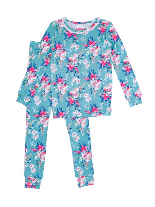 Rufflebutts Softsnooze Toddler Girls Ruffle Long Sleeve Pajama Set In Fancy Me Floral