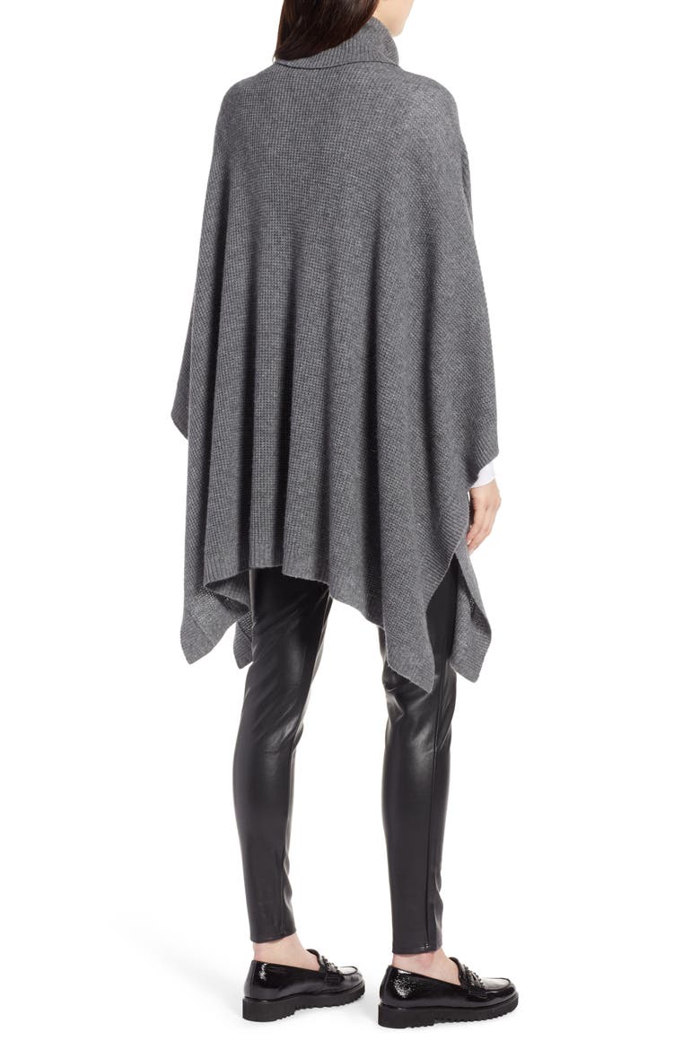 Wool & Cashmere Poncho, Alternate, color, GREY DARK HEATHER