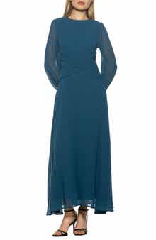 Sorrel Long Sleeve Chiffon Maxi Dress