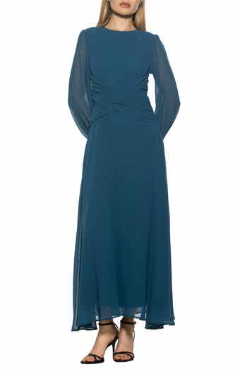 Sorrel Long Sleeve Chiffon Maxi Dress
