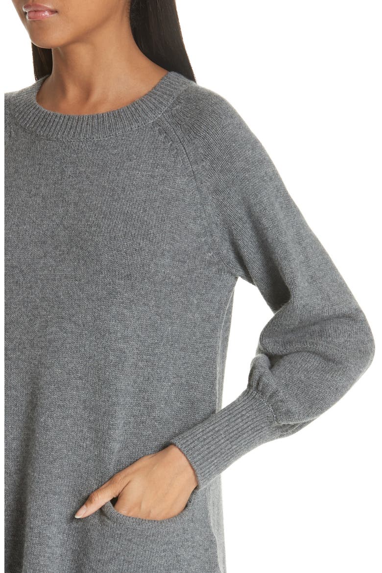 Wool & Cashmere Tunic Sweater, Alternate, color, GREY