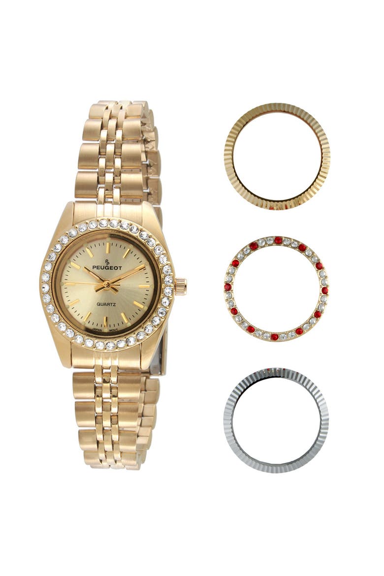 Interchangeable Bezel Watch Gift Set- 25MM, Main, color, Gold