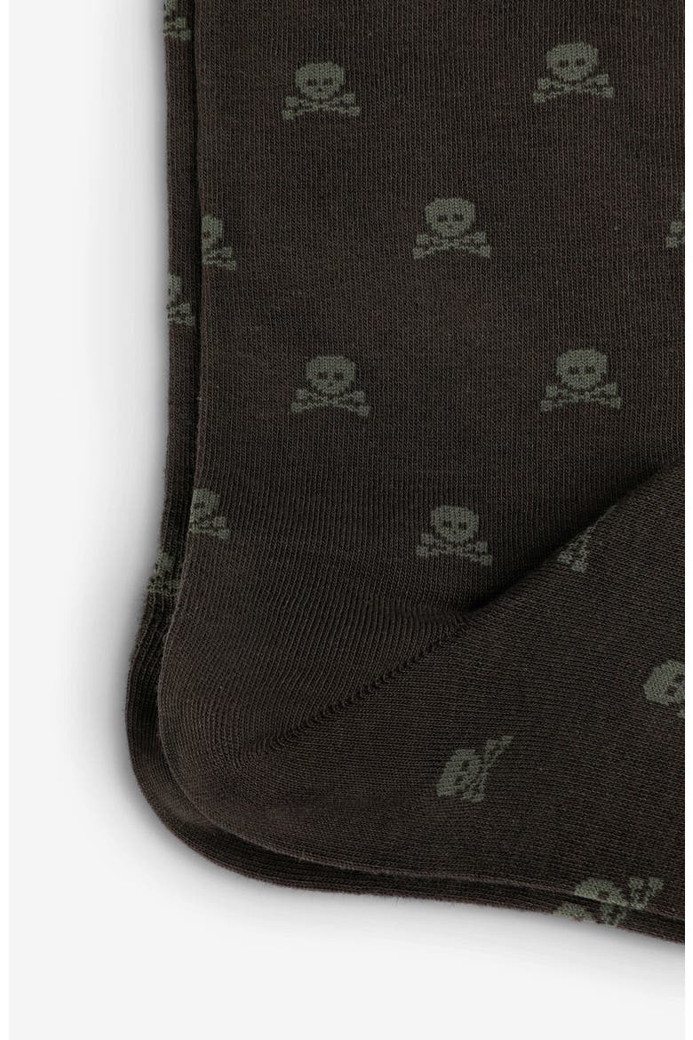 Skull L Socks, Alternate, color, Brown