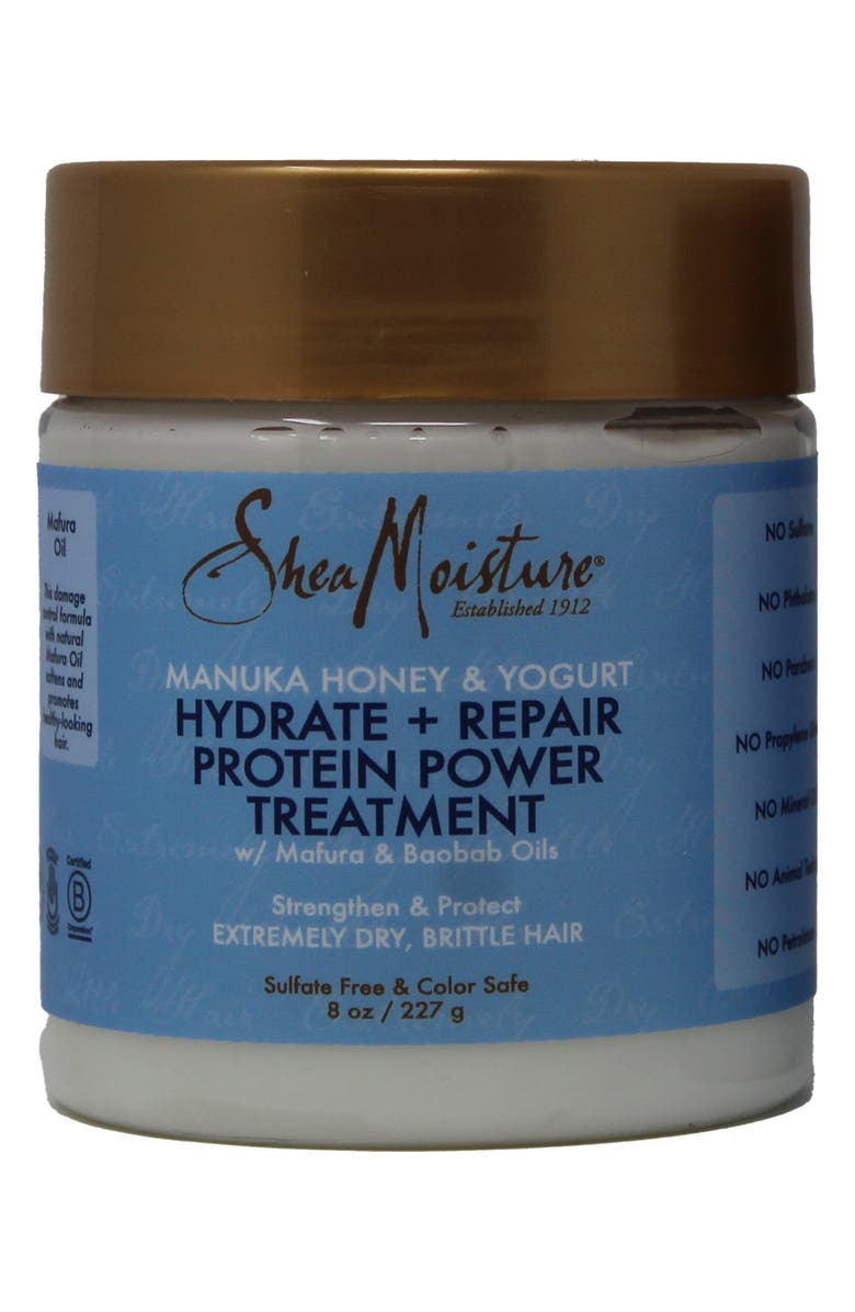SHEA MOISTURE Manuka Honey & Yogurt Hydrate & Repair Protein Power Treatment, Main, color,