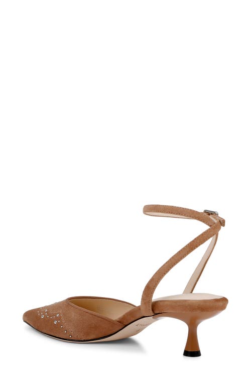 L Agence L'agence Women's Liana Pointed Toe Stud Detail Kitten Heel Pumps In Sand