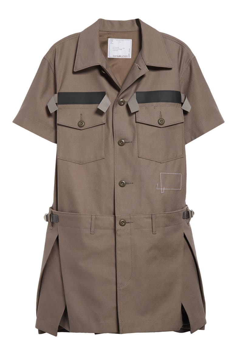 Cotton Cargo Dress, Alternate, color, TAUPE