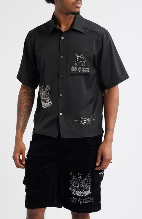 Life Is Magic Short Sleeve Button-Up Shirt