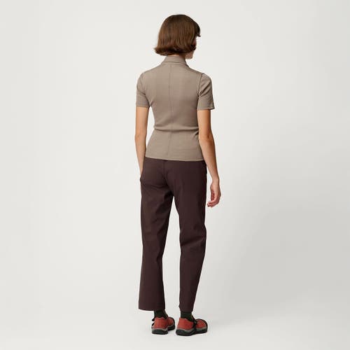 Hikerkind Ribbed Merino Polo In Gray