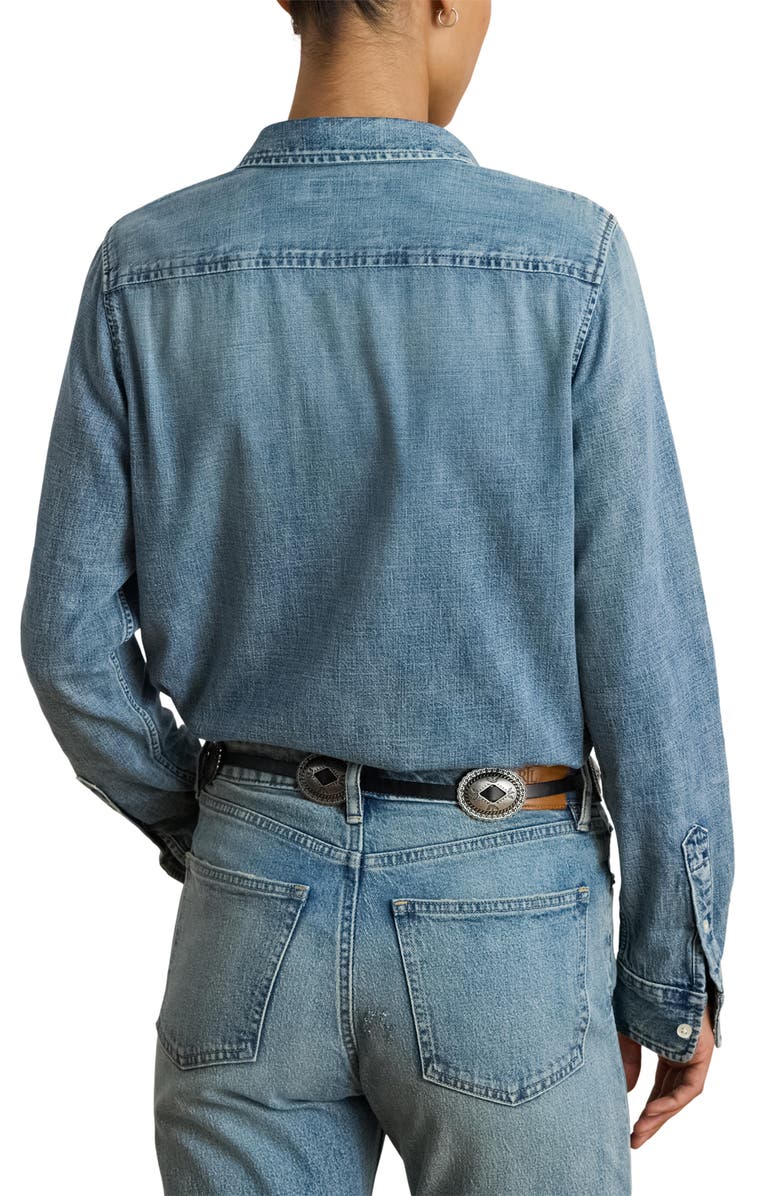 Lauren Ralph Lauren Jamelko Denim Button-Up Shirt, Alternate, color, Odwin Wash