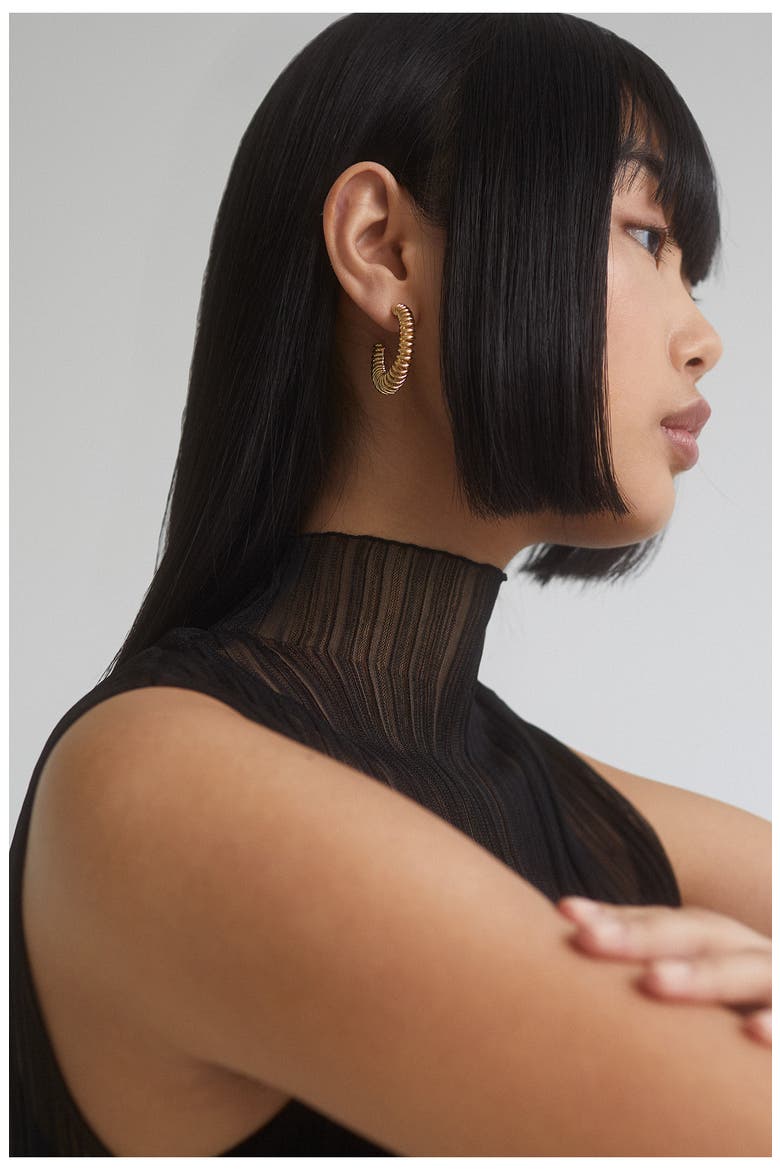 Juno Coil Hoop Earrings, Alternate, color, GOLD