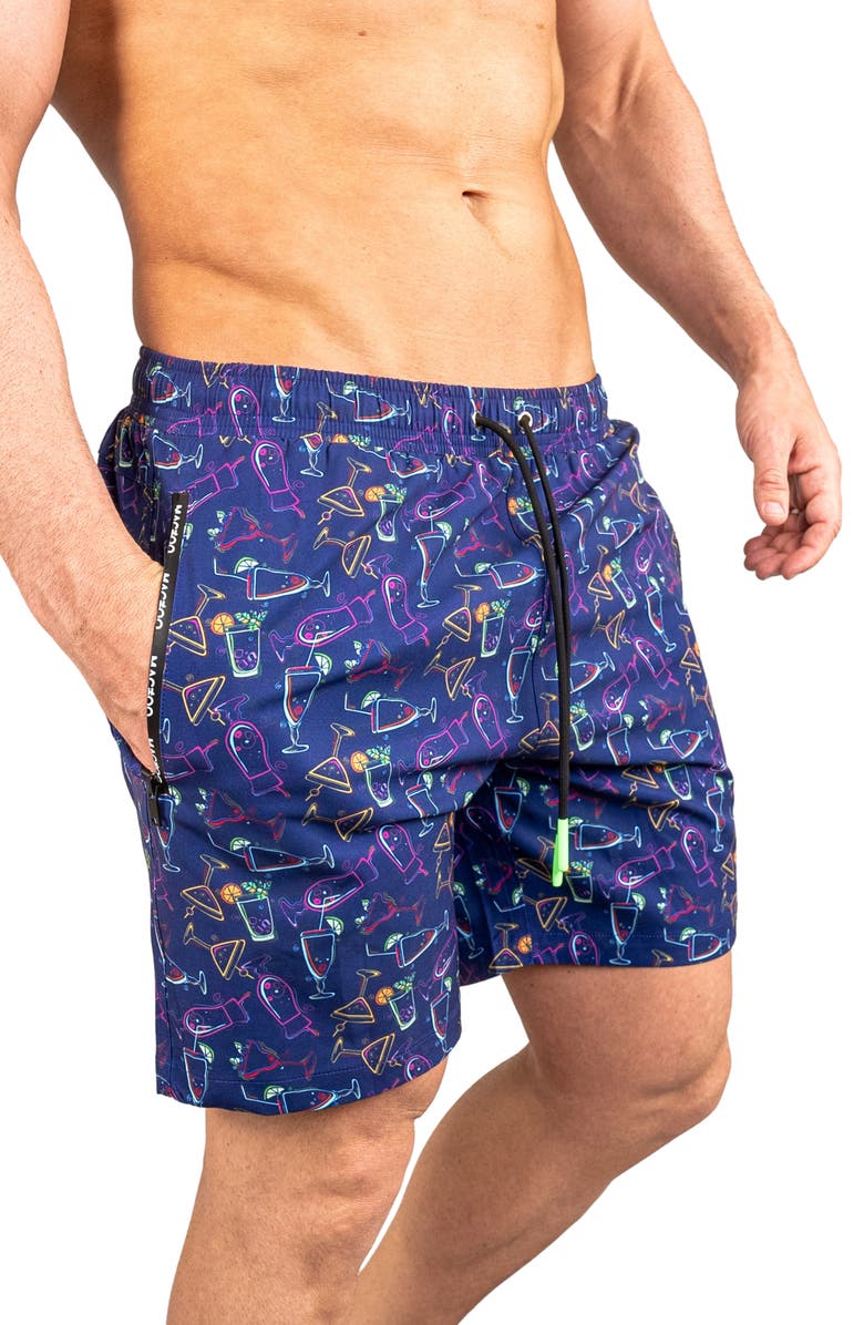 Maceoo Swim Lion Cocktail Swim Trunks, Alternate, color, Blue