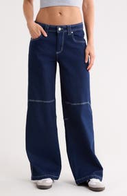 Madden Girl Utility Wide Leg Jeans