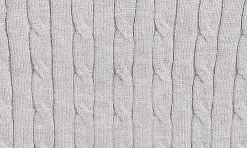 Pink Rose Kids' Cable Knit Polo Sweater In Gray
