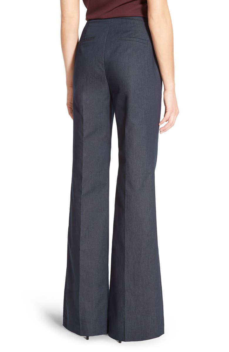 Halogen<sup>®</sup> High Waist Denim Flare Leg Trousers, Alternate, color,