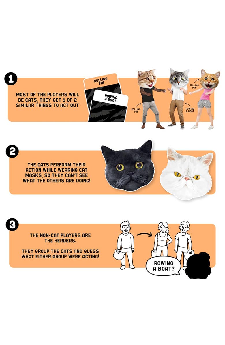 Professor Puzzle Like Herding Cats Charades Party Game, Alternate, color, Multicolored