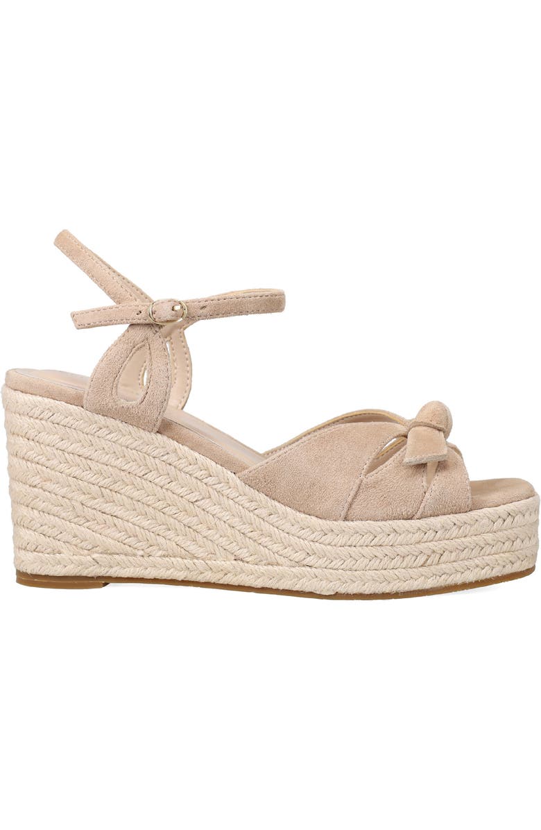 Pelle Moda Elbie Espadrille Ankle Strap Platform Wedge Sandal, Alternate, color, Latte