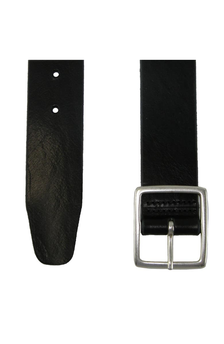 CrookhornDavis Men's Douglas NoHo Center Bar Pull Up Casual Leather Jean Belt, Alternate, color, Black