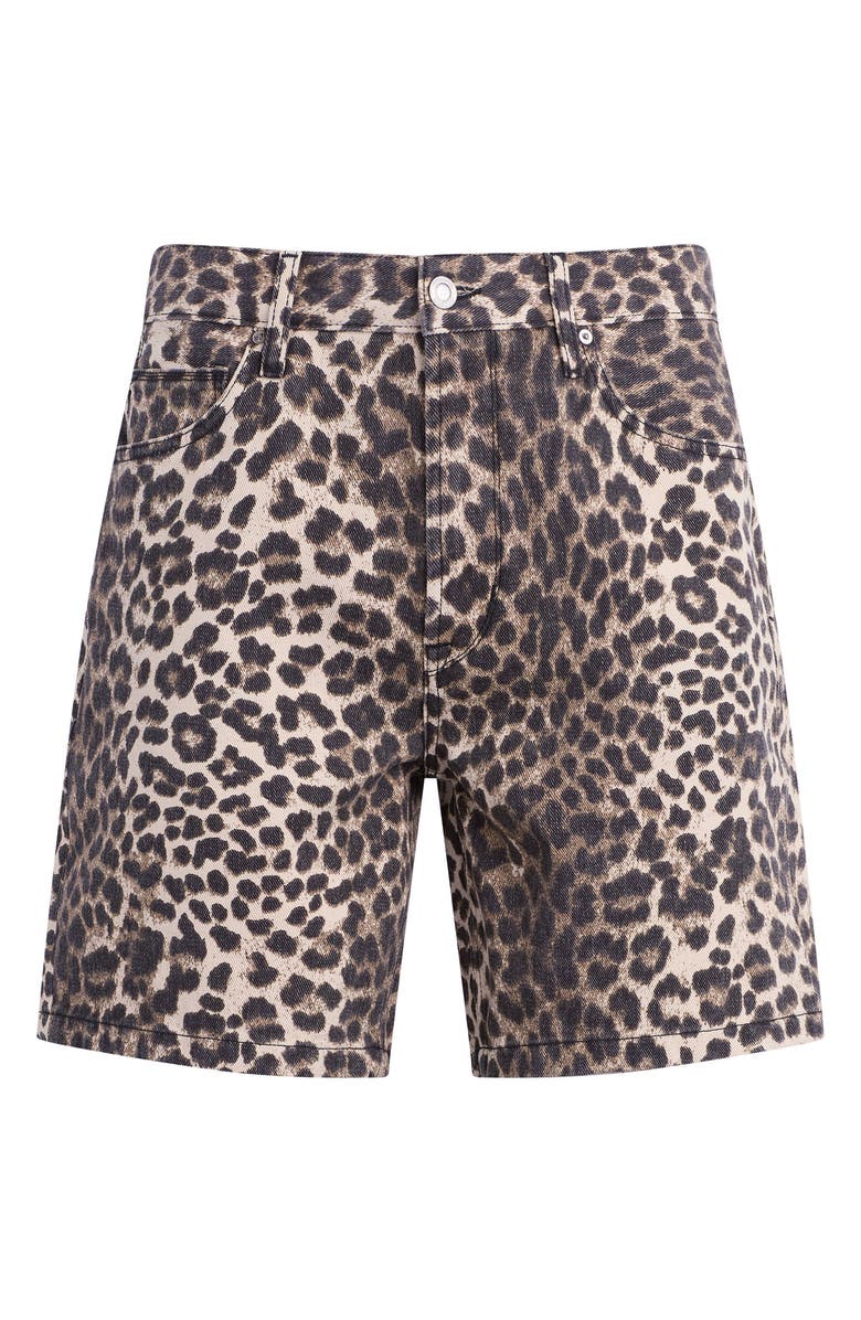 Hudson Jeans Clint Cheetah Print Denim Shorts, Alternate, color, Cheetah