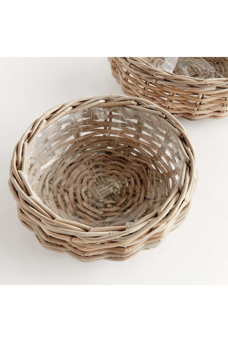 Normandy Low Basket Planters, Set Of 2, Alternate, color, Gray