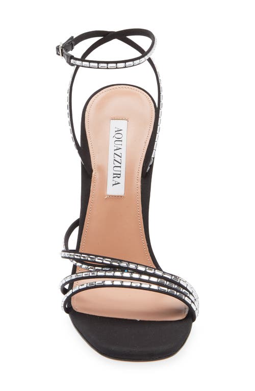 Aquazzura Mistica Crystal Embellished Ankle Strap Sandal