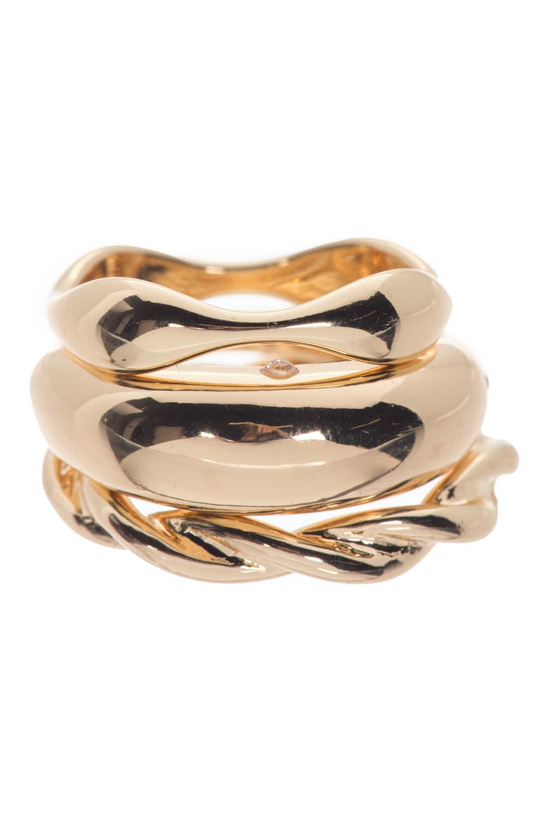 Braided Rings - Set of 3, Main, color, GOLD