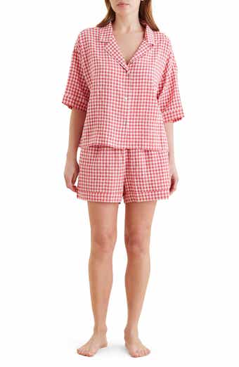 Papinelle Gingham Seersucker Short Pajamas