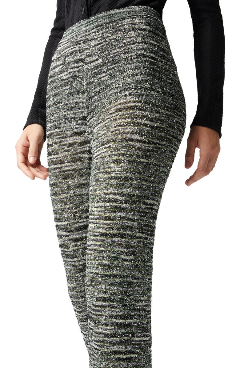 Missoni Flare Trousers In Slub Knit With Sequins, Alternate, color,