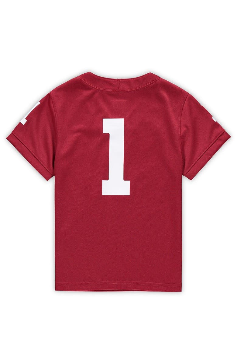 Jordan Brand Preschool Jordan Brand #1 Crimson Oklahoma Sooners Untouchable Football Jersey, Alternate, color, 