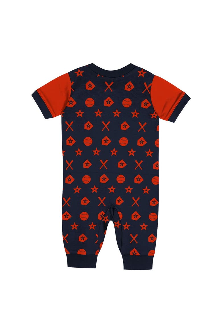 Newborn  Navy Houston Astros Hard 90 Coveralls, Alternate, color, Navy