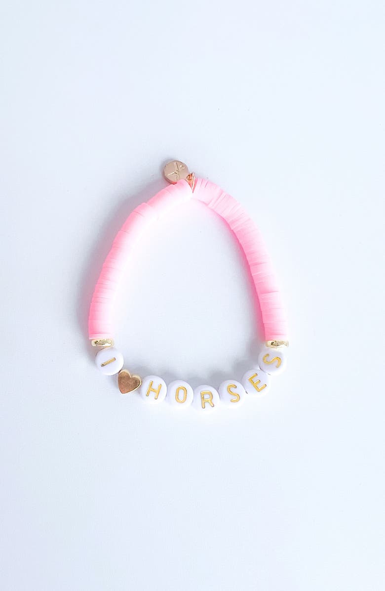 Bits & Bows I Heart Horses Girls' Bracelet, Main, color, Pink