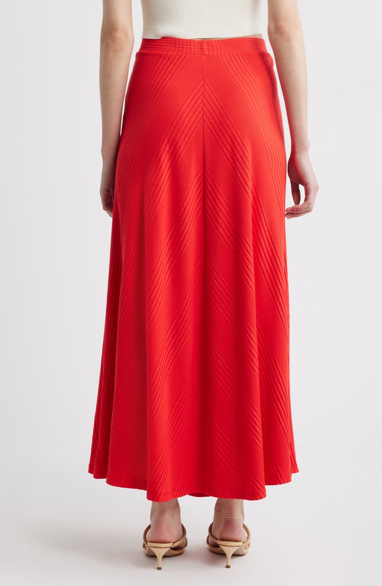 Wyeth Hart Chevron Knit Midi Skirt, Alternate, color, Red