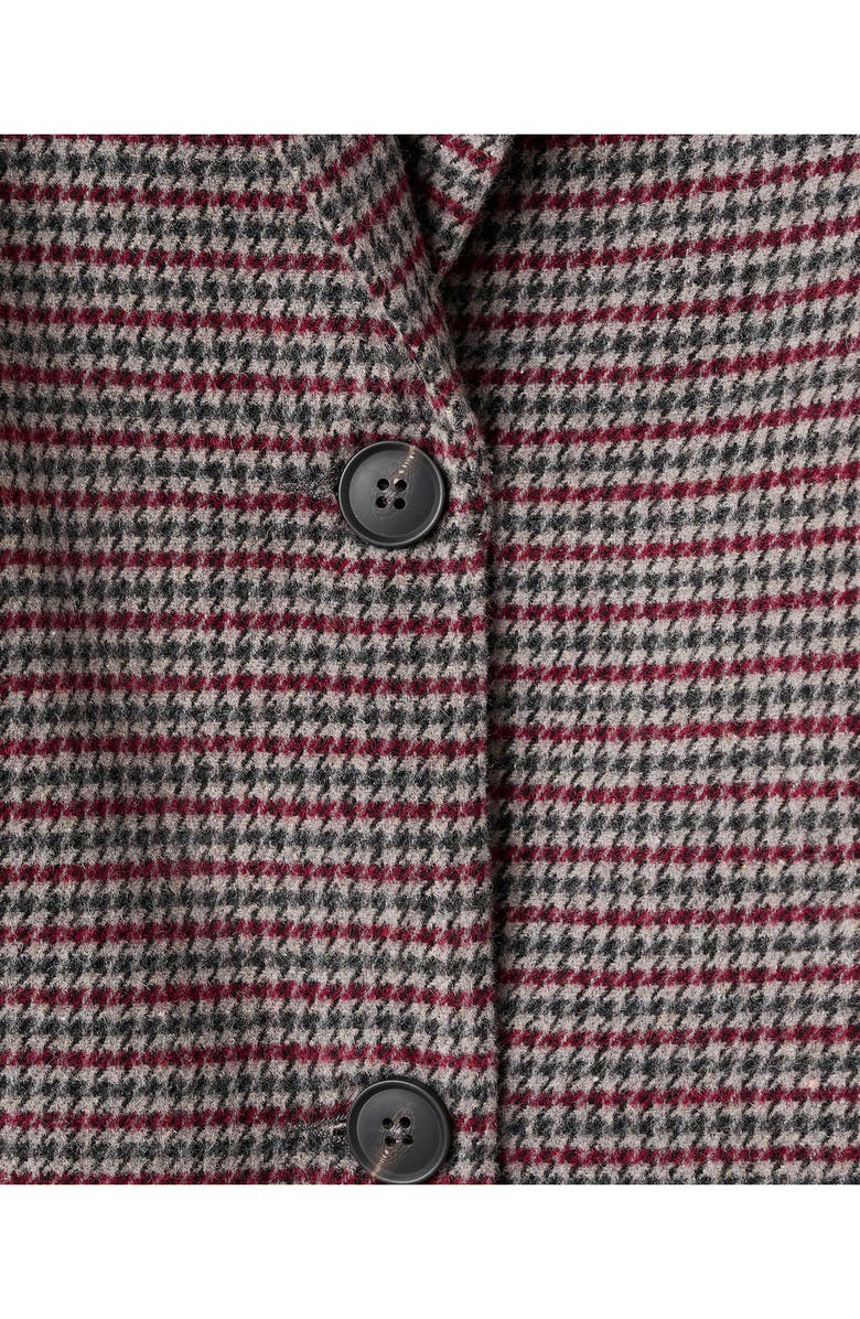 MANGO TEEN Houndstooth Check Blazer, Alternate, color, Grey