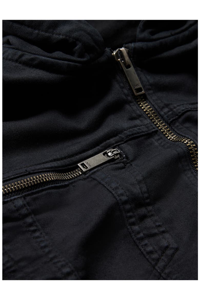 Scotty Hooded Trucker Jacket, Alternate, color, BLACK