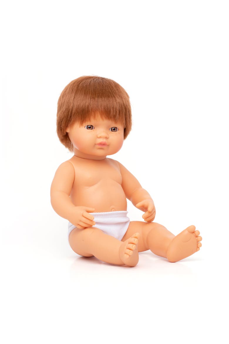 Baby Boy Doll with Hair - 15 inch, Main, color, Light Beige